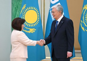 Sahiba Gafarova meets president of Kazakhstan